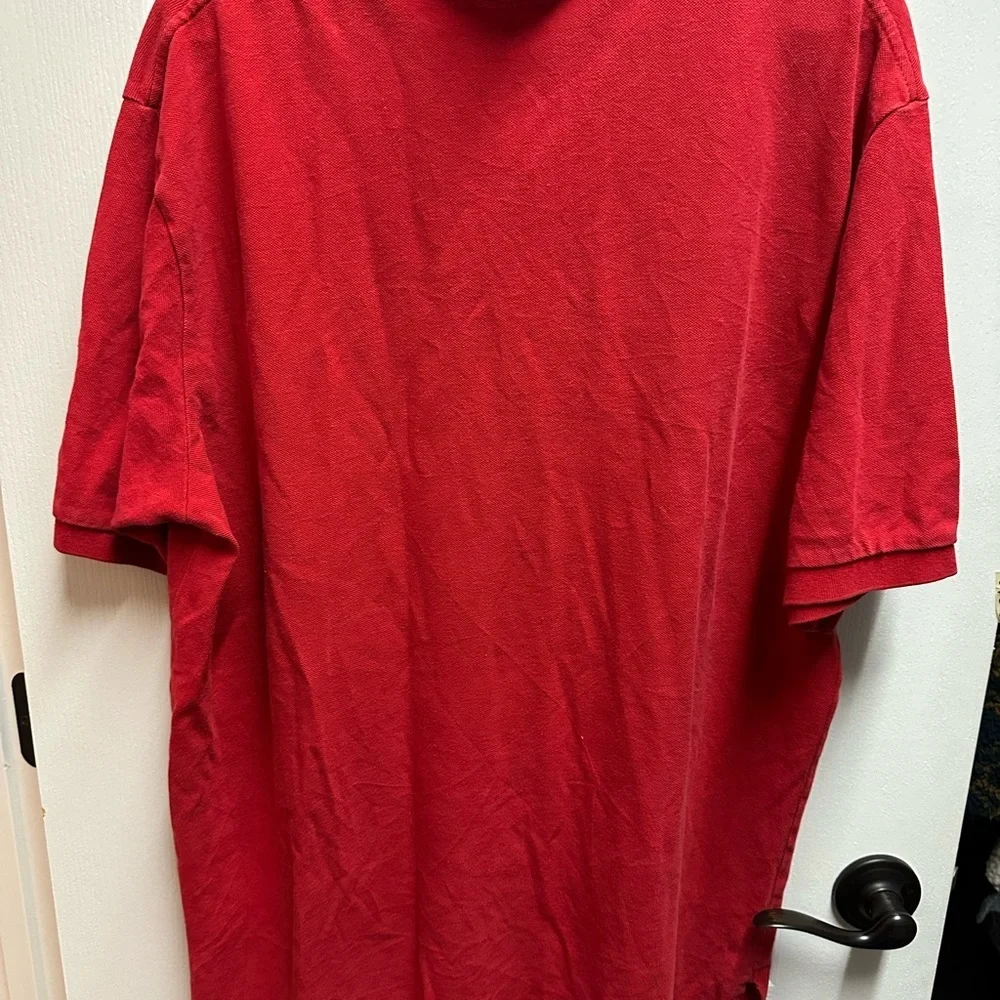 Polo by Ralph Lauren Men's Red Polo Shirt pre-owned size XL tall # 435